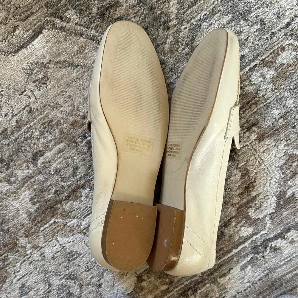 Coach and Four Cream Leather Loafers - Picture 3 of 4